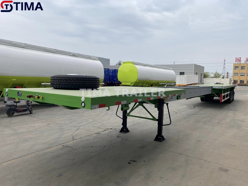 remorque à plateau extensible extendable cargo flatbed trailer